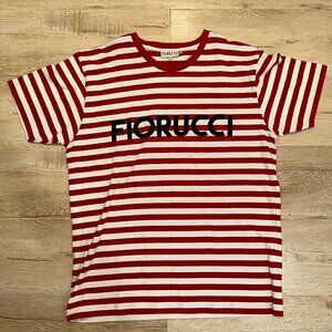 Fiorucci Red and White Shirt - Size L